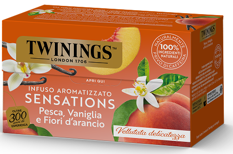 Infuso aromatizzato Pesca, Vaniglia e Fiori d’arancio