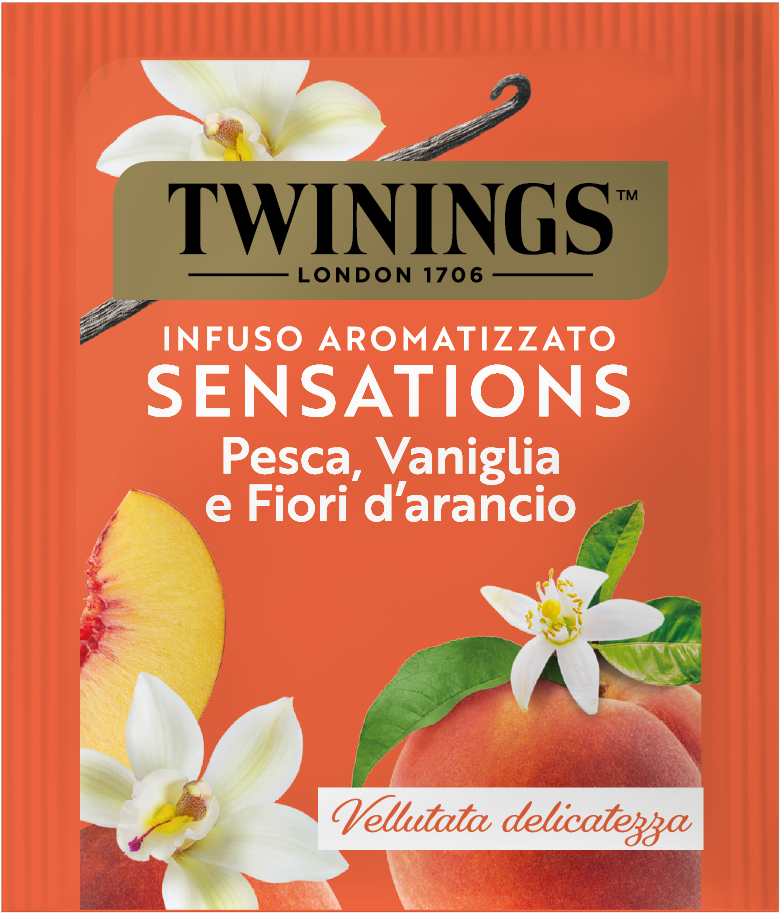 Infuso aromatizzato Pesca, Vaniglia e Fiori d’arancio