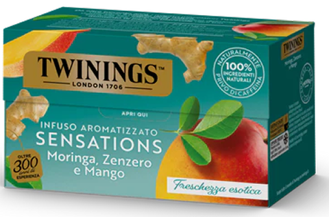 Infuso aromatizzato <br>Moringa, Zenzero e Mango