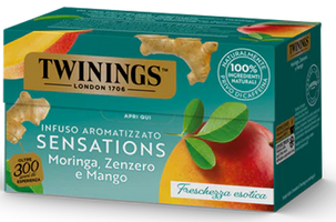 Infuso aromatizzato <br>Moringa, Zenzero e Mango