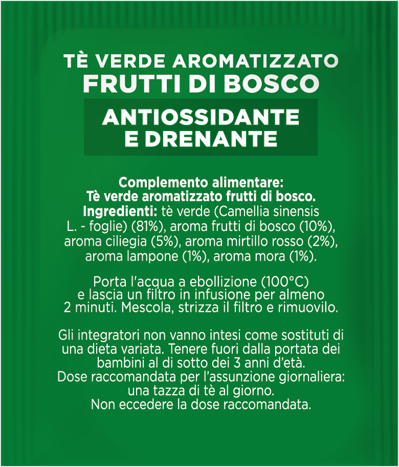 Tè verde aromatizzato Frutti di Bosco